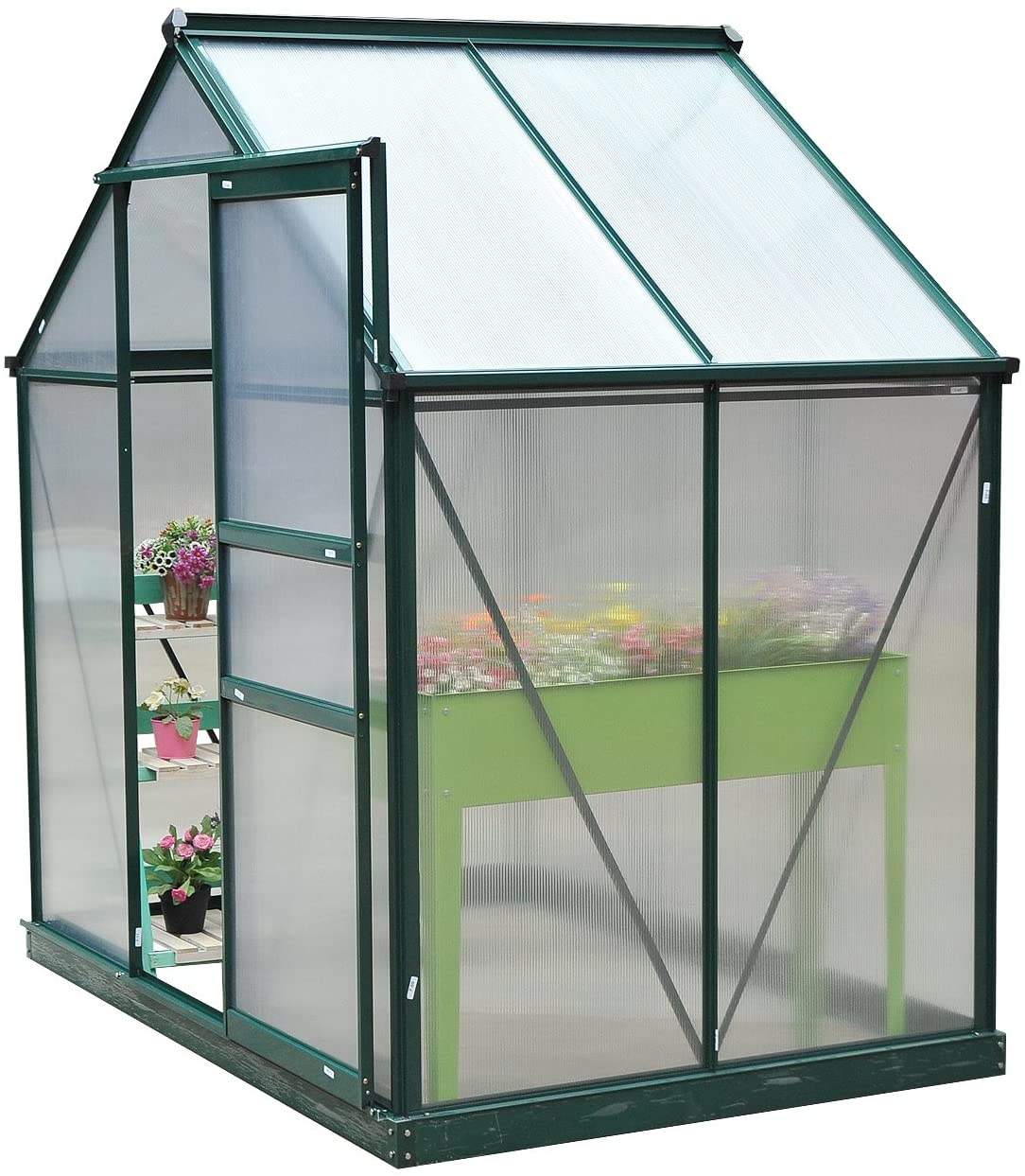 Polycarbonate Walk-In Garden Greenhouse 2