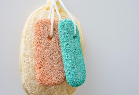 Stones With a Hanging Tie Can Be Practically Stored On a Bathroom Hook
